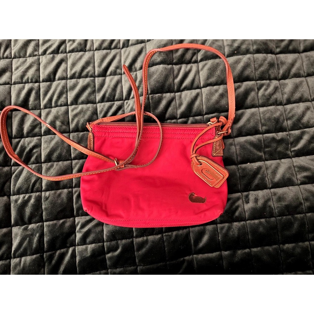 Vintage‎ Dooney & Bourke Duck Logo Nylon Crossbody Bag | Hot Pink